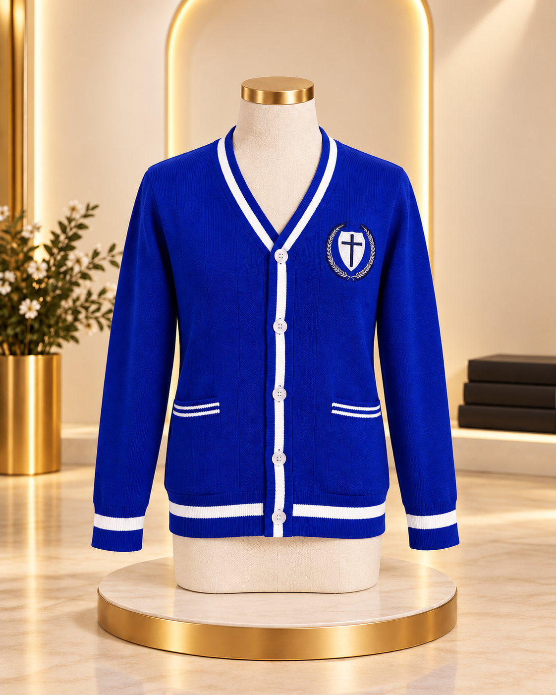 Royal Blue School Cardigan
