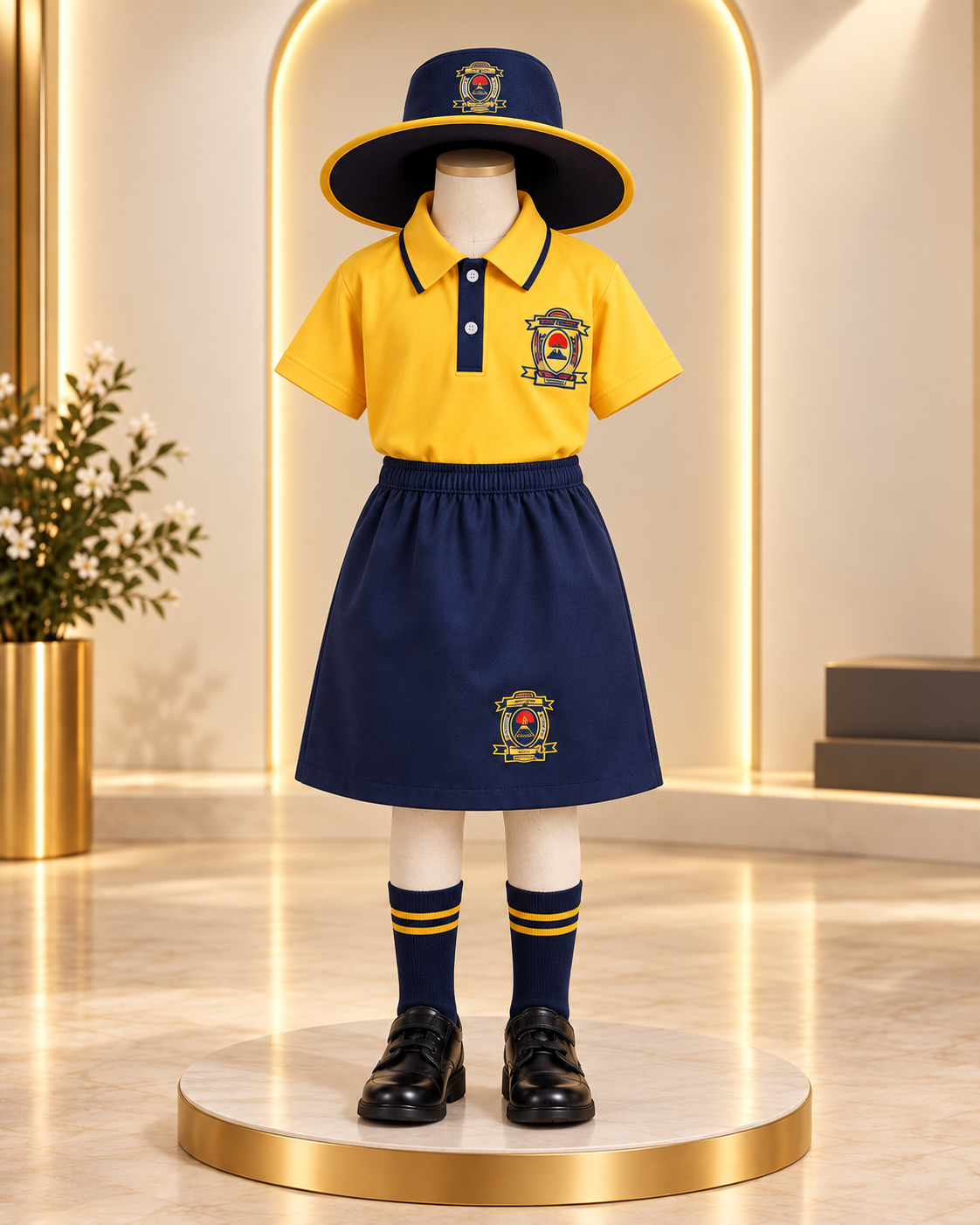 Yellow & Navy School Uniform